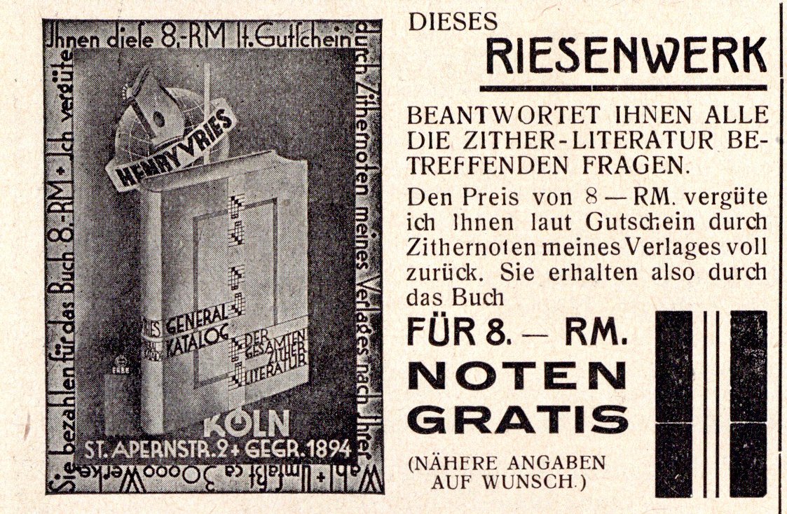 Annonce Generalkatalog 1928